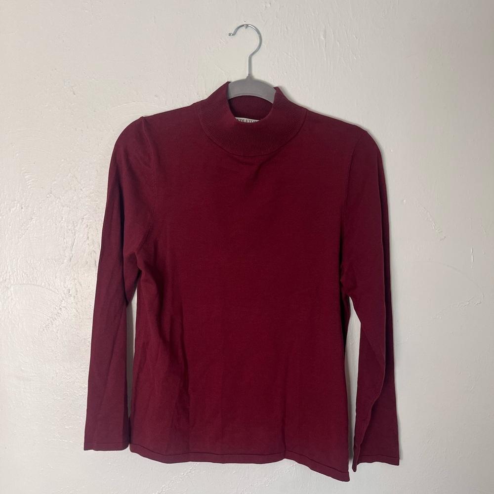 Pendleton Burgundy Long Sleeve Turtle Neck